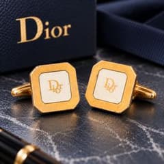 希少 クリスチャンディオール カフスボタン CDロゴ スクエア Dior