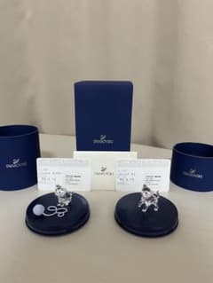 Swarovski クリスタル置物猫・猫セットのサムネイル