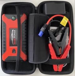 ほぼ新品 12V 大容量11800mAh ジャンプスターター ハードケース青色付