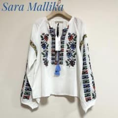 sara mallika サラマリカ 刺繍ブラウス シャツ プルオーバー - メルカリ