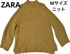 【ZARA】カーキ リブ編み ハイネックセーターのサムネイル