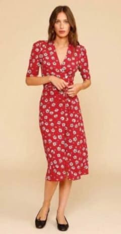 美品 Rouje ルージュ GABIN ラップワンピース 36 花柄 - メルカリ