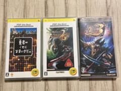 PSP 소프트 3 개 세트 용사의 주제에 어지럽다 + 몽한 2 개 동작 미확인