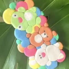 ハンドメイド キーホルダー カラフル アニマルモチーフ　紙粘土　粘土のサムネイル