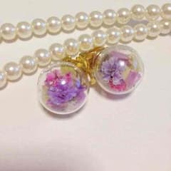 新作！蜷川実花風ガラスドームイヤリング♡のサムネイル