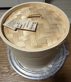 無印良品 竹せいろ 深型 2段 18cm 蒸し器セット 未使用タグ付きのサムネイル