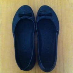 クロックス w8 黒バレエシューズのサムネイル