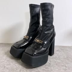 Darich ダーリッチ スクエアトゥ ショートブーツ L 厚底 - メルカリ