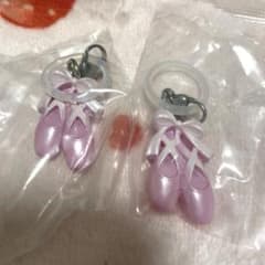 バレエモチーフめじるしアクセサリー2 トゥシューズライトピンク2点のサムネイル