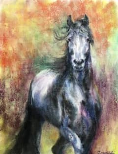 馬　パステル画のサムネイル