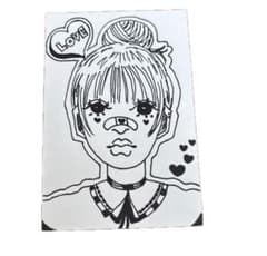 手描きイラスト ラブテーマ 女の子のサムネイル