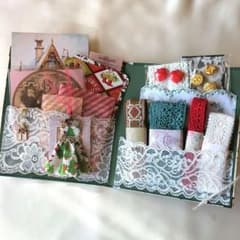 クリスマスおすそ分けファイル　ジャンクジャーナル　コラージュ素材 ジャンクジャーナル素材 おすそ分けファイル メリークリスマス レース