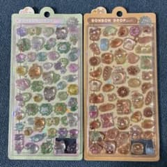 ボンボンドロップシール 2点セット　ねこ　パン　クーリアのサムネイル