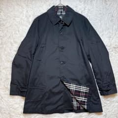 Boss様美品 バーバリーブラックレーベル ステンカラーコート 裏地チェック ブ Boss様美品 バーバリーブラックレーベル ステンカラーコート 裏地