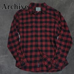 00s archive Y2K 長袖 ネルシャツ レッド×ブラック チェックXLのサムネイル