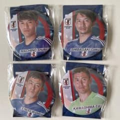 サッカー 日本代表 2022年 缶バッジ SAMURAI BLUE 4つセット - メルカリ