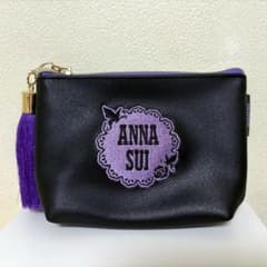 今だけ値下げ【未使用】ANNA SUI ブラックポーチ タッセル付きのサムネイル