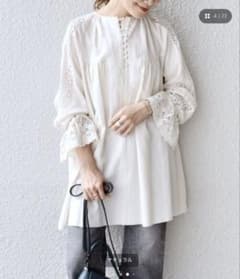 【美品】ships レースタック 2WAY チュニック ナチュラルのサムネイル