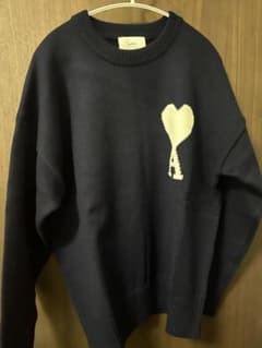 AMI Paris アミ ビッグ ロゴ ニット セーター ダークネイビー amiのサムネイル
