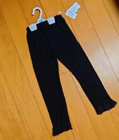 ★120サイズ★新品★未使用★タグ付き★西松屋★リボン付き★スパッツ★暖か★黒色のサムネイル