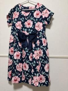 CHUBBY CURVY 花柄ワンピース リボン 大きいサイズのサムネイル