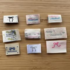 ハンドメイド タグ まとめ売り 大量 約40枚 リボン 花柄 手芸 素材のサムネイル