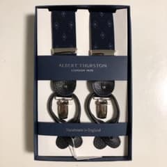 アルバートサーストン サスペンダー（ダークネイビー小紋柄） - メルカリ