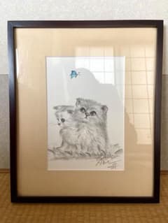 八代亜紀 猫の絵 即購入可 - メルカリ