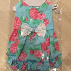 ワンピース　花柄　犬　服のサムネイル