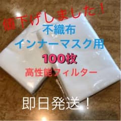 不織布　インナーマスクシート　100枚　取り替えシートのサムネイル