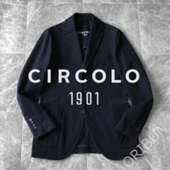 Circolo コットンピケストレッチ鹿の子ジャージー 2Bジャケット 干場 Circolo コットンピケストレッチ鹿の子ジャージー 2Bジャケット 干場