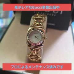⭐【美品希少レア】グッチGUCCI6400Lゴールド腕時計(稼働品) - メルカリ