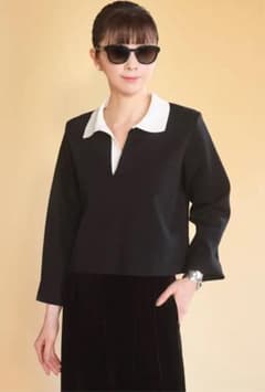 DAISY LIN 長袖ポロニット ブラック ホワイト - メルカリ