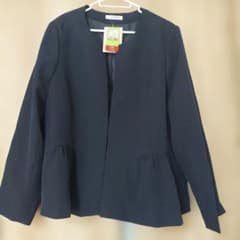 yoppe.さま専用LAPOCIA ネイビー ペプラムジャケット 4Lのサムネイル