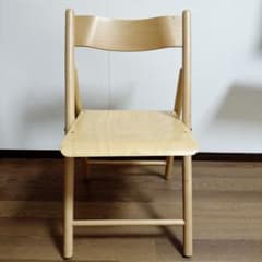 無印良品】【廃盤・希少】ブナ材折りたたみチェア・板座（成型合板