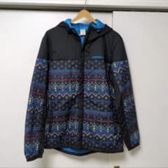 adidas ナイロンジャケット フード付き 総柄