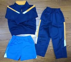 体操服上下、半パンツ、制服上下、ブラウス、リボン、夏帽子セットのサムネイル