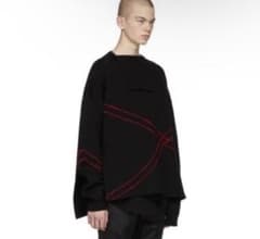 18aw raf simons loose coller sweater