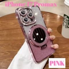 キラキラスマホケースMagsafeiPhone17Promax ピンク