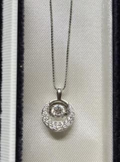 ダンシングダイヤモンド ネックレス 鑑定書付0.318ct Pt850/900 - メルカリ