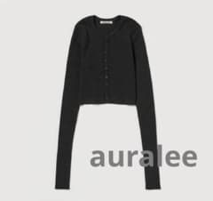 AURALEE】 RIB KNIT SHORT CARDIGAN 0 - メルカリ