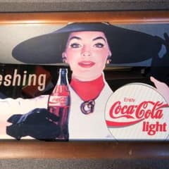 コカ・コーラライトパブミラー　非売品コカコーラ 昭和レトロ 当時物のサムネイル