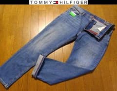 【大きい】38(US)100cmトミーヒルフィガーUSA限定藍染加工デニムパンツ 大きい】38(US)100cmトミーヒルフィガーUSA限定藍染加工デニムパンツ
