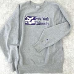 希少90s ニューヨーク大学 チャンピオンリバースウィーブ L NYU 90 