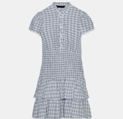 ZARA チェック柄フリルミニワンピース S ZARA チェック柄フリルミニワンピース - メルカリ