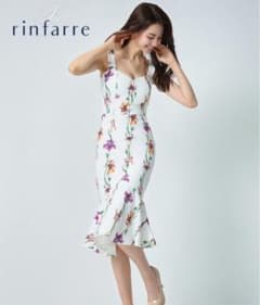rinfarre フラワープリント マーメイドライン 花柄 ミディアムドレスのサムネイル