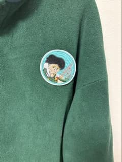刺繍ワッペン フリース プルオーバー グリーンのサムネイル
