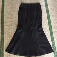 蝶々様専用  断捨離‼︎  マキシスカート  黒デニムのサムネイル