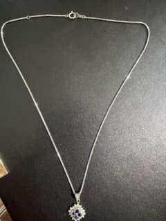 サファイア0.55ct&ダイアモンド0.26ct プラチナネックレス - メルカリ