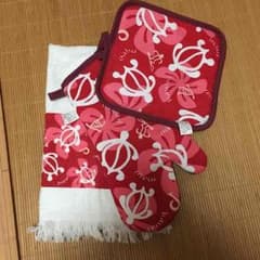 ハワイアン ミトン 鍋敷き タオル 3点セットのサムネイル